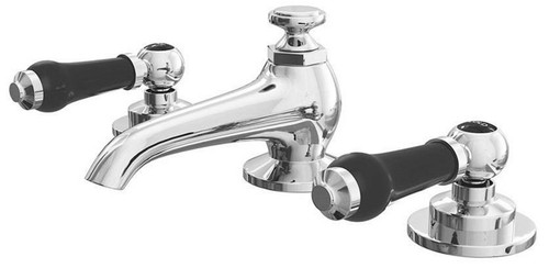 Traditional black lever basin - traditional,