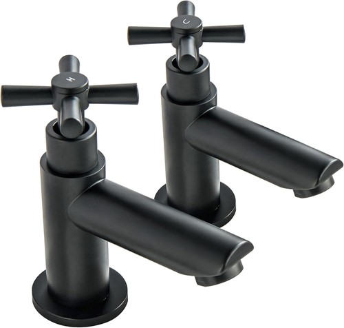 Black basin taps - black, cold