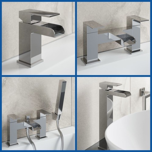 Waterfall bathroom taps chrome - taps,