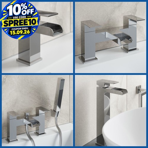Waterfall bathroom taps chrome - waterfall,