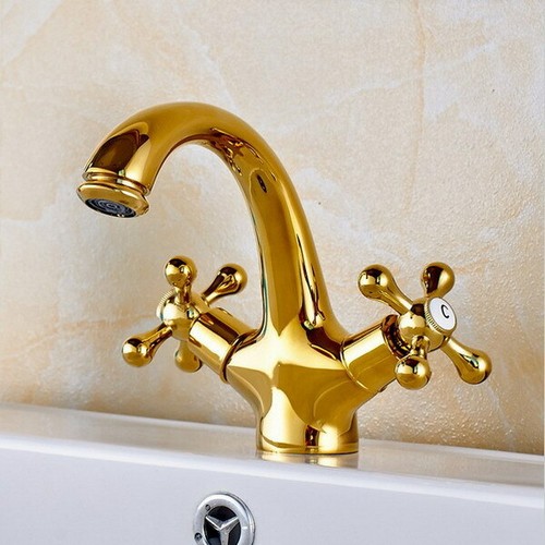 Double cross handle - handle, golden