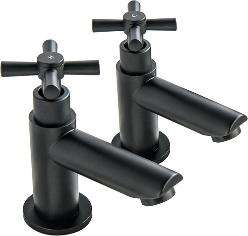 Black basin taps - black,