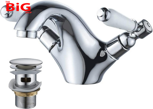 Dual lever basin mixer taps - lever,