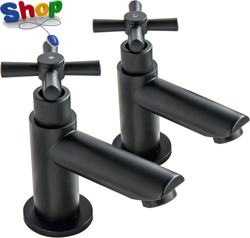 Black basin taps pair twin - basin,