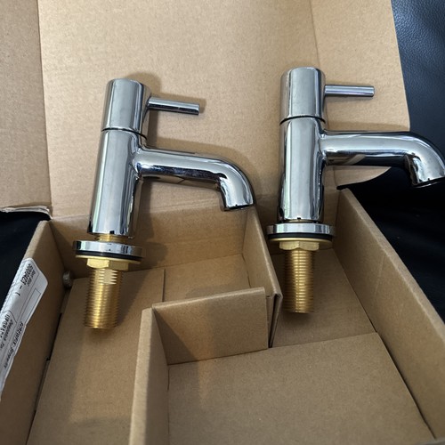 Basin pillar taps pair twin - basin,